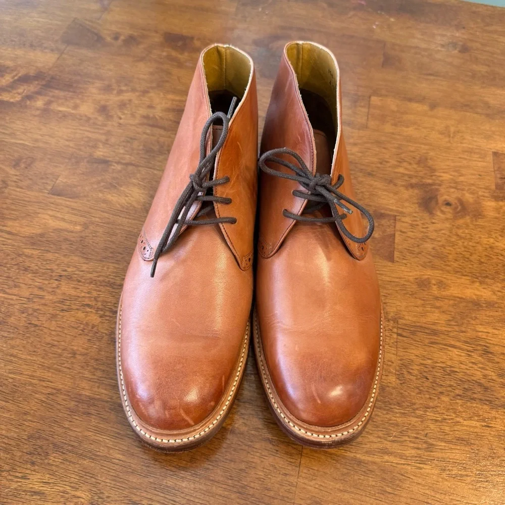 Stacy Adams Maxwell Tan Leather Chukka Boots size 10.5 brown